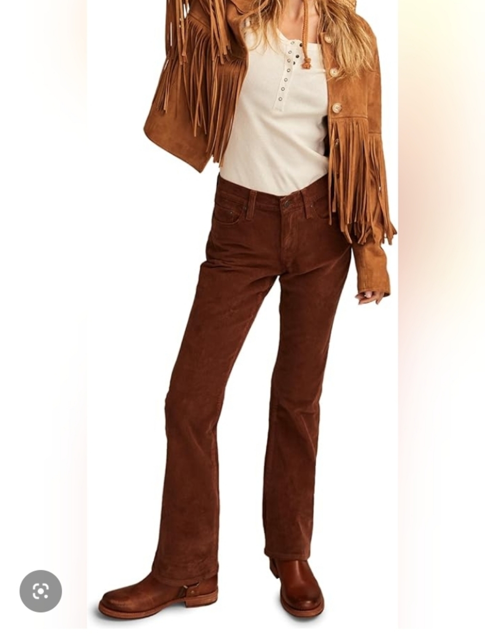 Lucky Brand  Sweet Chestnut Corduroy Mid Rise Boot Pants